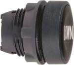 Head for non illuminated push button, Harmony XB5, black flush, 22mm, spring return, white marked DO ZB5AA344 | 3389110134605