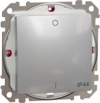 Switch, Sedna Design & Elements, 2-Pole, 10AX, PRO, aluminium SDD213102 | 3606481482075