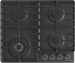 Gorenje Hob GW642AB Gas, Number of burners/cooking zones 4, Mechanical, Black GW642AB | 3838782467172