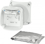 Waterproof junction box WP 0402 G with 5 pole terminals 2,5 mm2, grey IP68 62000099 | 4012591123545