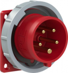 CEE-flanged plug 5x16A (3P+N+PE) 6h IP67 TT red 75x75 6152-6TT | 9003399716362