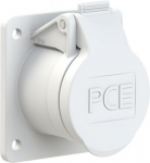 CEE flanged socket 2x32A 10h 24/42VDC IP44/IP54 TWIST white 60x70 392-10F8V | 9003399106194