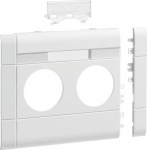 Frontplate 2-gang socket outlet for BR 120 with LF stackable halogen pure white GB12021K9010 | 4012740857598