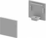 Standard end caps for the GRAZIA 10 flat surface-mounted profile in anodised aluminium, white and black. Package contents: 2 pieces. 1000478 | 4024163187701