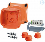 Fireproof junction box FK 0404 130x130x77mm E90 IP65/66 orange with terminal 62000181 | 4012591126034