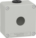 Harmony XAP, XB2 SL, Empty control station, zinc alloy, grey, M20, 1 cut-out 22mm, 80 x 80 x 51,5, UL cULus XAPD1201 | 3389118039759