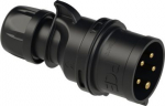 CEE Industrial Plug 5x32A (3P+N+PE) 6h IP44/IP54 black SHARK 025-6ttx | 9003399791055