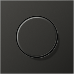Metal centre plate with knob for dimmer, anthracite, LS KNX AL1940AN | 4011377113725