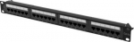 Lanberg | Patch Panel 24 port 1U 19" CAT.6A UTP | PPUA-1024-B | Black PPUA-1024-B | 5901969428308