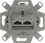 Data connecting insert UAE Cat 6a RJ45 8(8) Inclined version 2gang grey 2CKA000230A0411 | 4011395163870