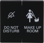 For flush-mounted switch 2g 1w, 2g push switch. DO NOT DISTURB MAKE UP ROOM 2CKA001751A3037 | 4011395129555