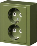 There are terminals for each contact of the socket outlet for max 4 rigid wires. No X-terminals. Colour green (RAL6025). 2TKA00002968 | 6438199004747
