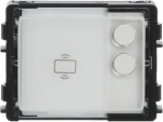 Outdoor station module, round pushbutton, 2 buttons for visitor to press for calling, integrated with card reader, support Desfire/IC card 2TMA130160N0007 | 6955891809260