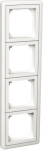 Cover frame, Exxact, Combi, 4 gangs, white WDE002804 | 3606480208768