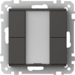 Push button, Exxact, KNX, 2-gang dark WDE003933 | 3606480206436