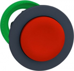 Harmony XB5, Flush mounted push button head, plastic, projecting, red, 30mm, spring return, unmarked ZB5FL4 | 3606481339638