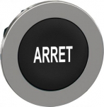 Head for illuminated push button, Harmony XB4, metal, black flush, 30mm, spring return, white marked ZB4FA233 | 3606489580902