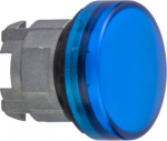 Head for pilot light, Harmony XB4, blue &Oslash;22 mm with grooved lens BA9s bulb ZB4BV06S | 3389110072143