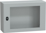 Wall mounted steel enclosure, PanelSeT S3D, transparent door, without mounting plate, 400x600x200mm, NSYS3D4620T | 3606480159527
