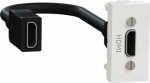 HDMI connector prewired, 1 module, white/black, New Unica NU343018 | 3606489455927