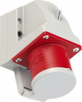 CEE-wall mounted plug 3x32A (2P+PE) 9h IP44 red with lid 523-9D | 9003399399220