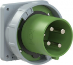 CEE-flanged plug 4x125A (3P+PE) 10h IP67 POWER TWIST green 644-10