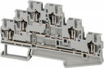 Terminal block, Linergy TR, spring type, feed through, 3 levels connected, 6 points, 2.5mm&sup2;, grey, NSYTRR26T | 3606480532658