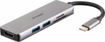 D-Link | 5-in-1 USB-C&trade; Hub with HDMI and SD/microSD Card Reader | DUB-M530 | USB Type-C DUB-M530 | 790069447822