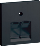 Central plate UAE 2-gang, for Frontplate 55, hfr, graphitblack GZUAE2A9011 | 4012740983396