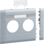 Frontplate 2-gang socket outlet for BRA/H/S 120 with LF stackable hfr alu lac GB12021LAN | 4012740857987
