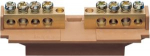 Brass terminal, 4x10mm&sup2; 4x16mm&sup2;,with mounting base, Color: brown KM08L | 3250613831028
