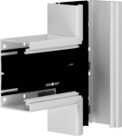 T-piece of base profile for wall trunking BR 85x130mm of PVC in stone grey R88567030 | 4012740125208