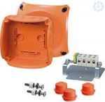 Fireproof junction box FK 0604 130x130x77mm E90 IP65/66 orange with terminal 62000182 | 4012591126102