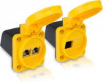 Socket z/a 2xRJ45 Cat6 IP54 yellow 12k452-0e | 9003399346842