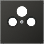 Metal cover plate for SAT/TV socket outlet, anthracite, LS AL2990SATAN | 4011377012844