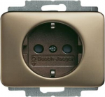 Socket with earthing, 16A, bronze, Alpha, 20 EUCKS-21 2CKA002013A4466 | 4011395206607