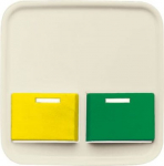 As cover for cancel button. With yellow and green cancel button. As alternative to Ackermann covers 88910 A3, 88882 B3 and 88882 B3N. 2CKA001724A4419 | 4011395260593