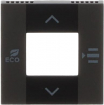 Color: Anthracite.   Cover plate with fan coil control symbols for free@home room temperature controler code RTC-F-1.PB.   Size: 2 modules. 2CLA225420N1802 | 8427238145617