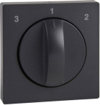 Central plate, Merten System M, for fan rotary switch, anthracite MTN437114 | 3606485095059