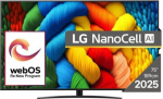 TV Set LG 75" 4K/Smart 3840x2160 Wireless LAN Bluetooth webOS Black 75NANO81A3A 75NANO81A3A | 8806096362266