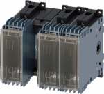 Switch disconnector with fuse 63 A, Size 1, 3-pole for LV HRC fuse Sz. 000 Front operating mechanism center Basic unit without handle Box terminal 3KF switch disconnector with fuses as main, EMERGENCY STOP or maintenance switch. Depending on their si ...