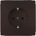 Socket outlet, w. earth, w. child protection, 68х68мм, 10/16A 250V, Chocolate brown, DELTA style 5UB1855-0CH01 | 4001869583624
