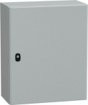 Spacial S3D plain door with mount.plate. H600xW500xD250.IP66 IK10 RAL7035.. range of product: Spacial S3D - device application: multi-purpose - product or component type: compact enclosure - enclosure nominal height: 600 mm - enclosure nominal width: ...