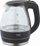 Electric Kettle Standard, 2000 W, 1.5 L, Glass, Black AD 1224 | 5908256832732