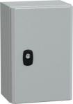 Wall mounted steel enclosure, PanelSeT S3D, plain door, with mounting plate, 300x200x150mm, IP66, IK NSYS3D3215P | 3606480159794