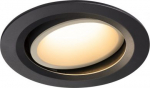 NUMINOS&reg; MOVE DL L, Indoor LED recessed ceiling light black/white 3000K 55&deg; rotating and pivoting 1003656 | 4024163238069