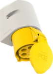 Wall mounted socket 5x32A (3P+N+PE) 4h IP44, yellow 125-4 | 9003399022791