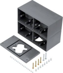 pedestal box with 8 installation fields, Polyamid, steel grey GBZ87011 | 4012002246795