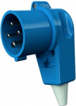 Industrial Plug 4x16A 9h 230V IP44 blue, angled 891 | 4015394006435