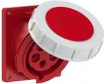 CEE-flanged socket outlet 5x32A (3P+N+PE) 6h IP67 red 92x100 4252-6 | 9003399131486